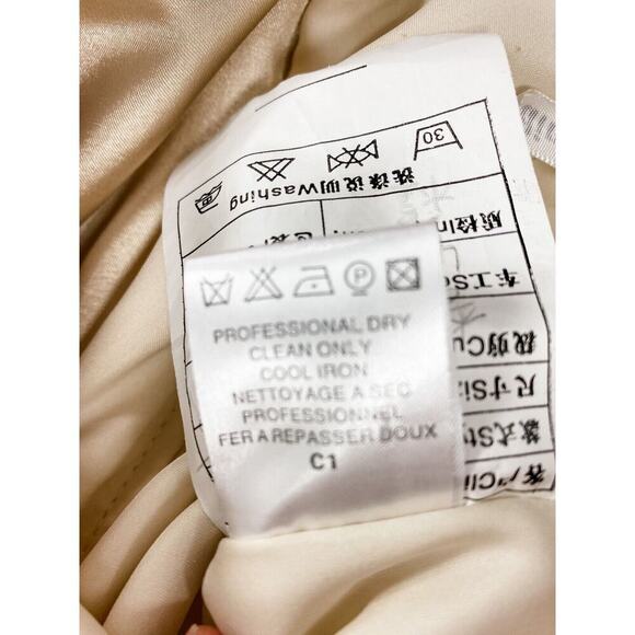 Wedding gown size 8-10 Corset LAce Up Back, Champagne Gold Satin Ball Gown Style - Picture 7 of 8